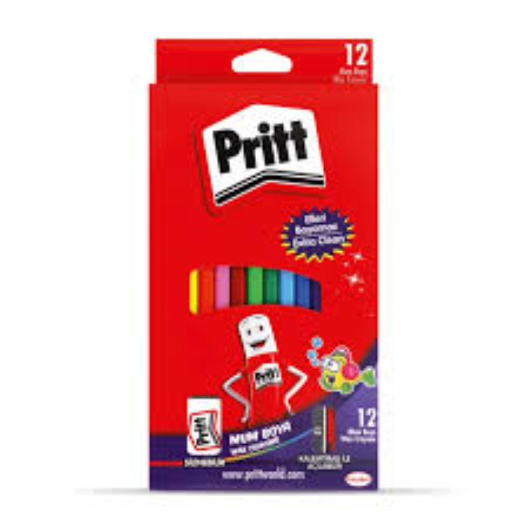 PRITT WAX CRAYONS 12'S